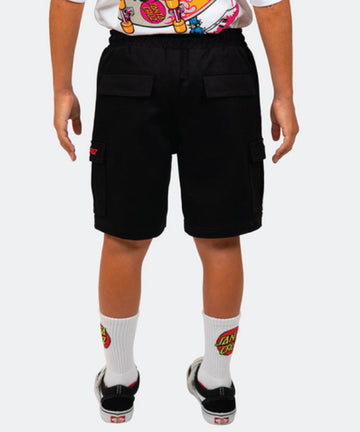 Santa Cruz Boys MFG Dot Cargo Shorts - Black